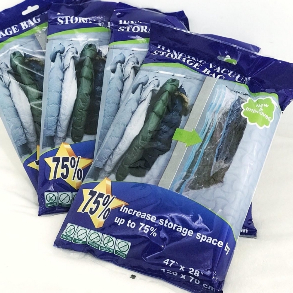 Set of 5 Space Saver Hanging type Vacuum Storage Bags